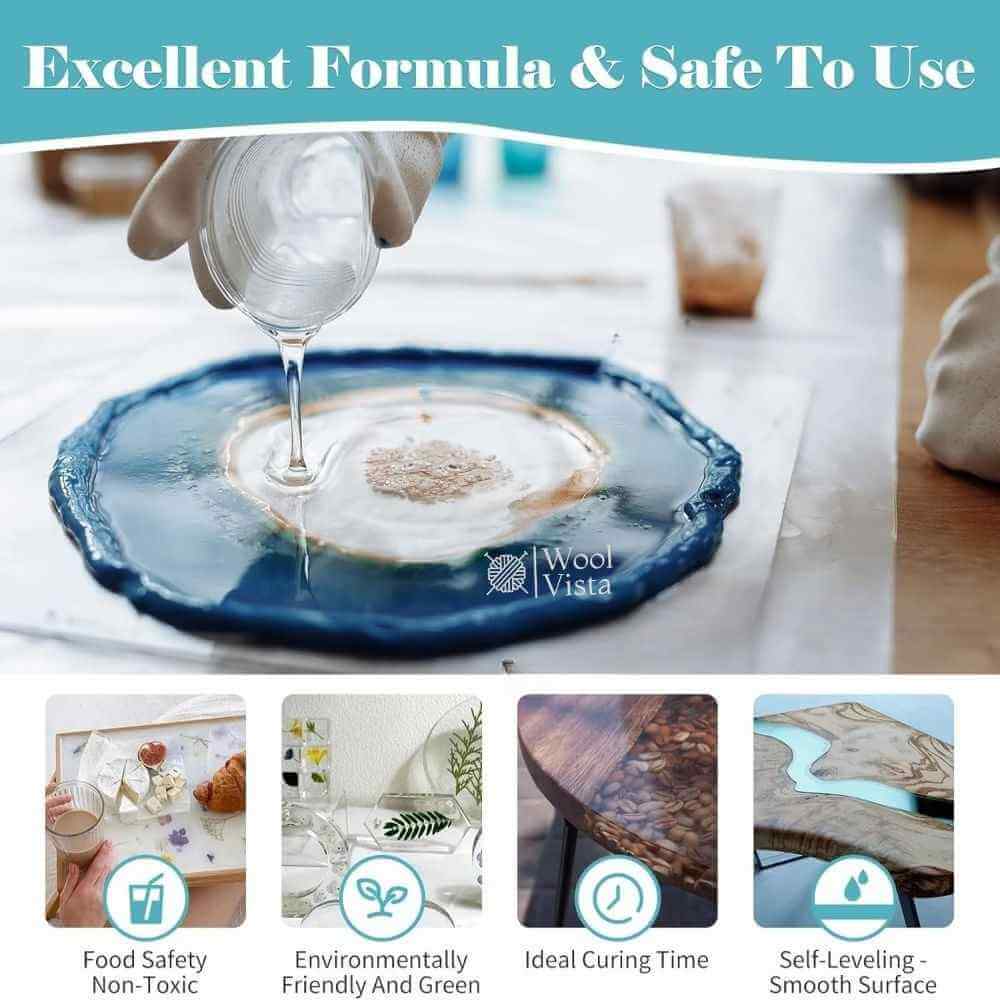 CRYSTAL CLEAR EPOXY RESIN & HARDENER – HIGH-GLOSS, DURABLE FORMULA FOR CASTING, COATING & DIY ART PROJECTS