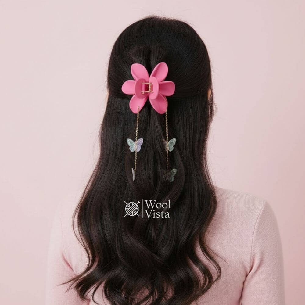 COLORFUL LARGE HAIR CLAW CLIPS 6PCS – CUTE FLOWER DESIGN WITH NON-SLIP RUBBER PAINT FINISH, PERFECT FOR WOMEN’S EVERYDAY HAIRSTYLING & SECTIONING