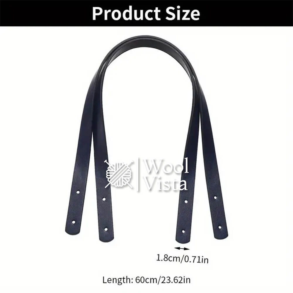 DETACHABLE SYNTHETIC FAUX LEATHER BAG STRAPS - (SET OF 2)
