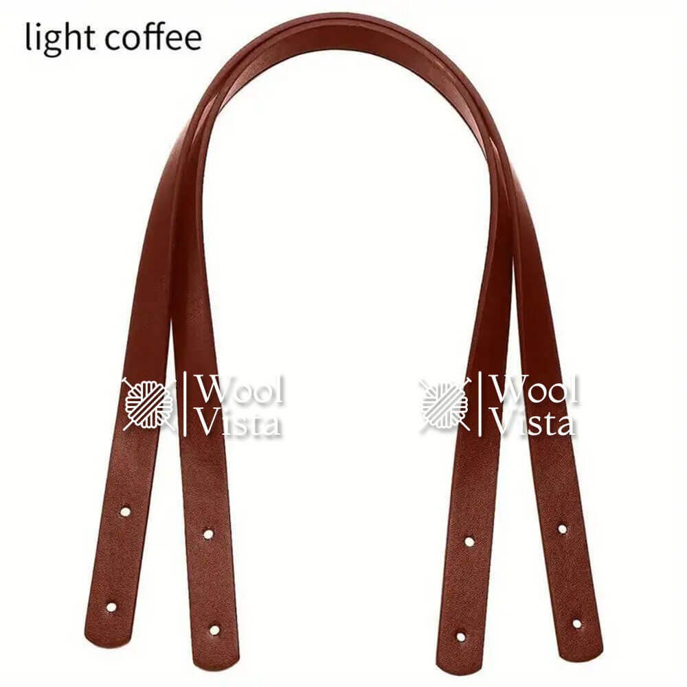 DETACHABLE SYNTHETIC FAUX LEATHER BAG STRAPS - (SET OF 2)
