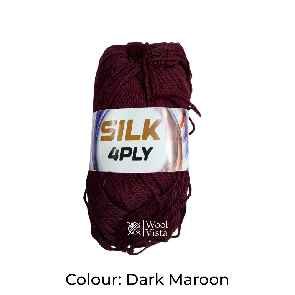 SUPER SOFT SILKY YARN BALL (PACK OF 4 YARN BALLS)