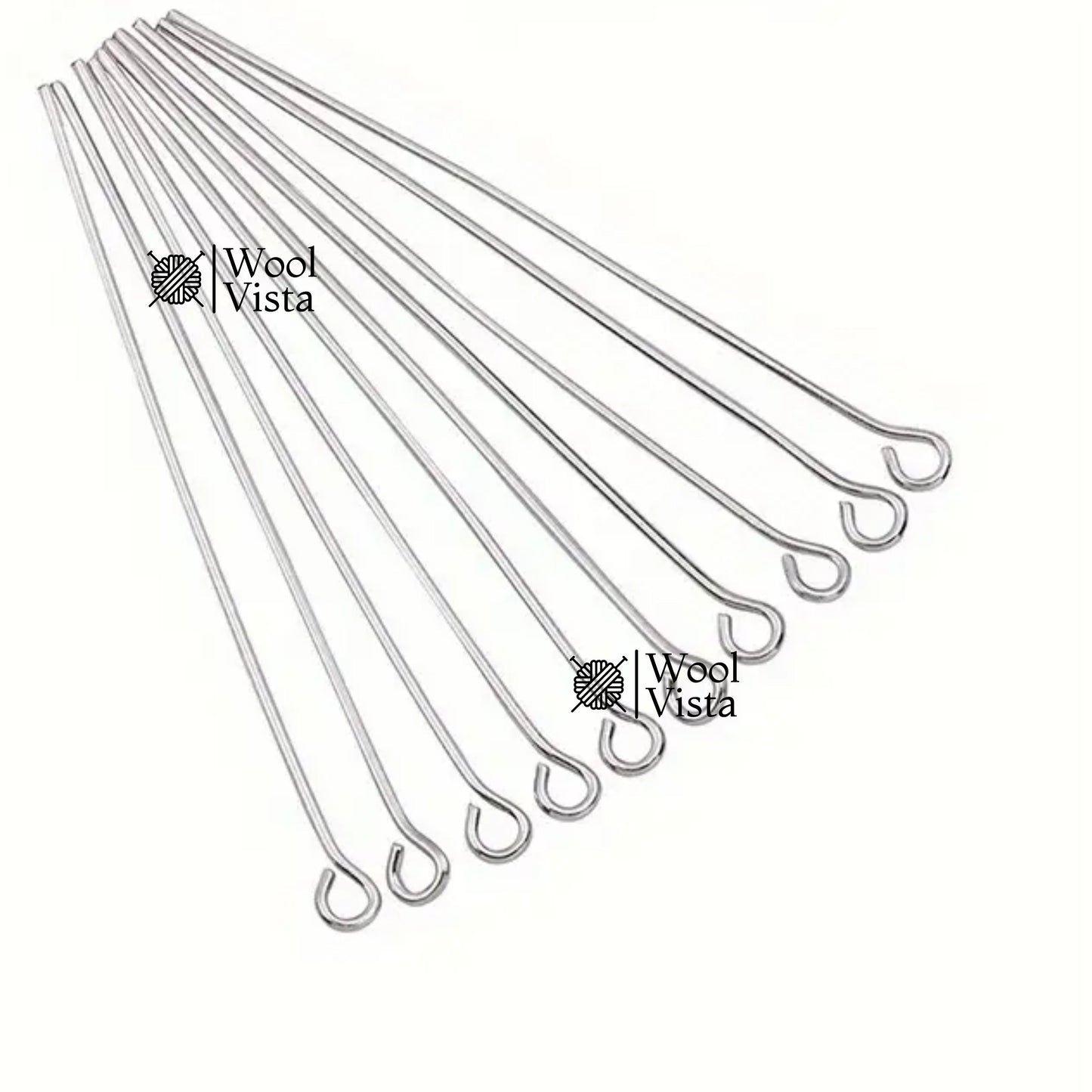EYE NAILS (100 PCS, 2CM × 0.3CM) – METAL SCREW EYE PINS FOR DIY JEWELRY MAKING, NECKLACES & BRACELET BEADING SUPPLIES