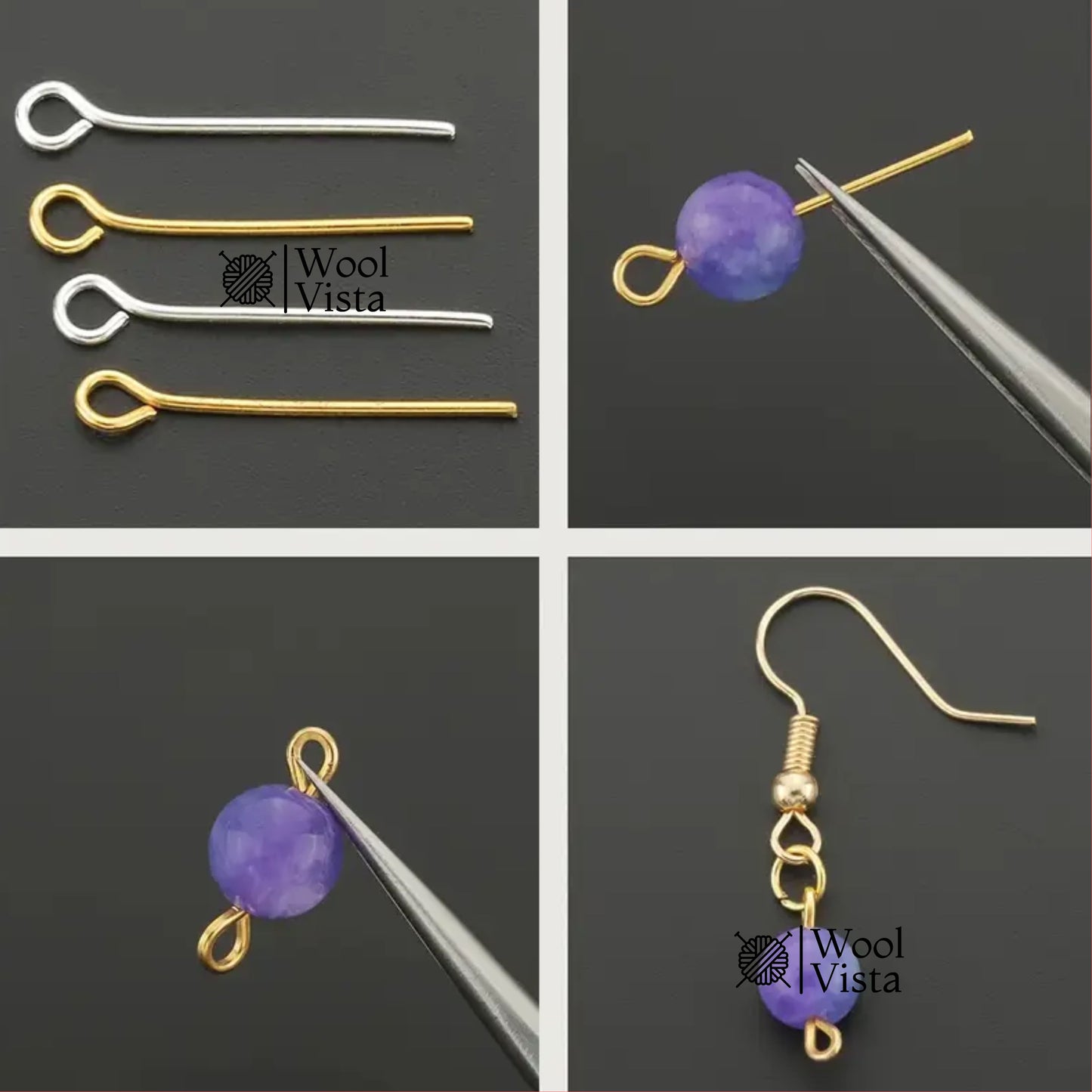 EYE NAILS (100 PCS, 2CM × 0.3CM) – METAL SCREW EYE PINS FOR DIY JEWELRY MAKING, NECKLACES & BRACELET BEADING SUPPLIES