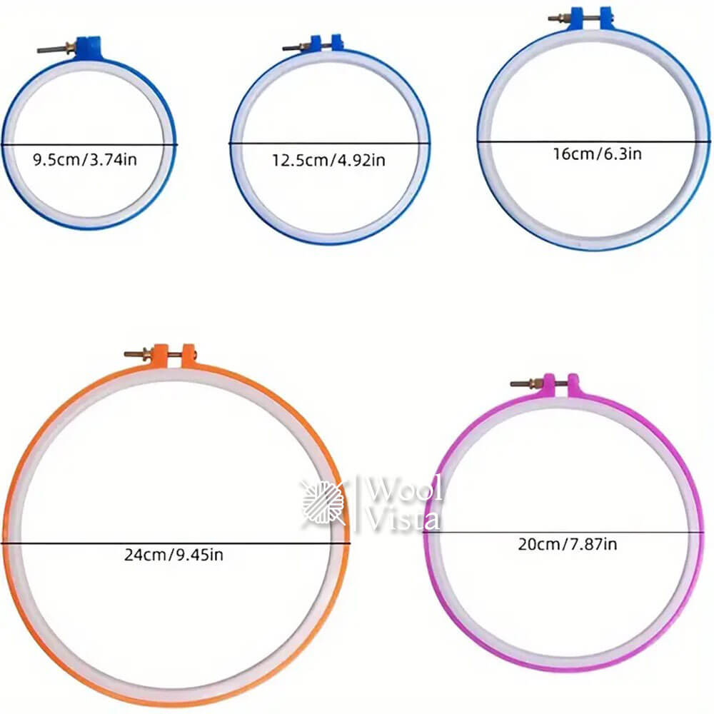 ROUND PLASTIC EMBROIDERY HOOPS