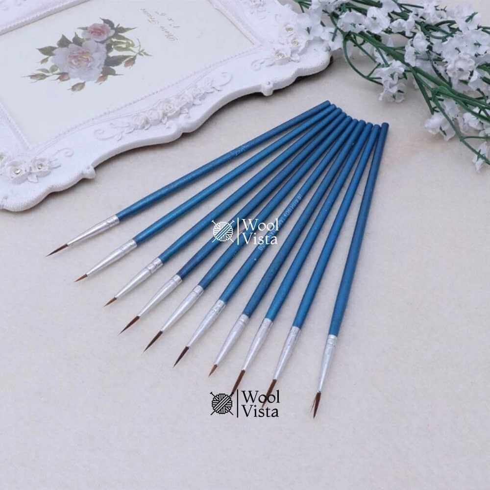 FINE DETAIL PAINT BRUSH SET – 12 MINIATURE BRUSHES FOR ACRYLIC, WATERCOLOR & DETAIL ART