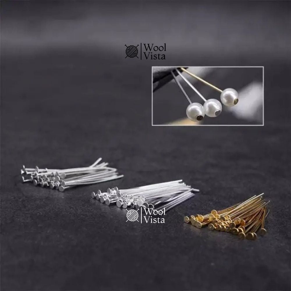 FLAT HEAD & EYE PINS FOR DIY JEWELLERY MAKING
