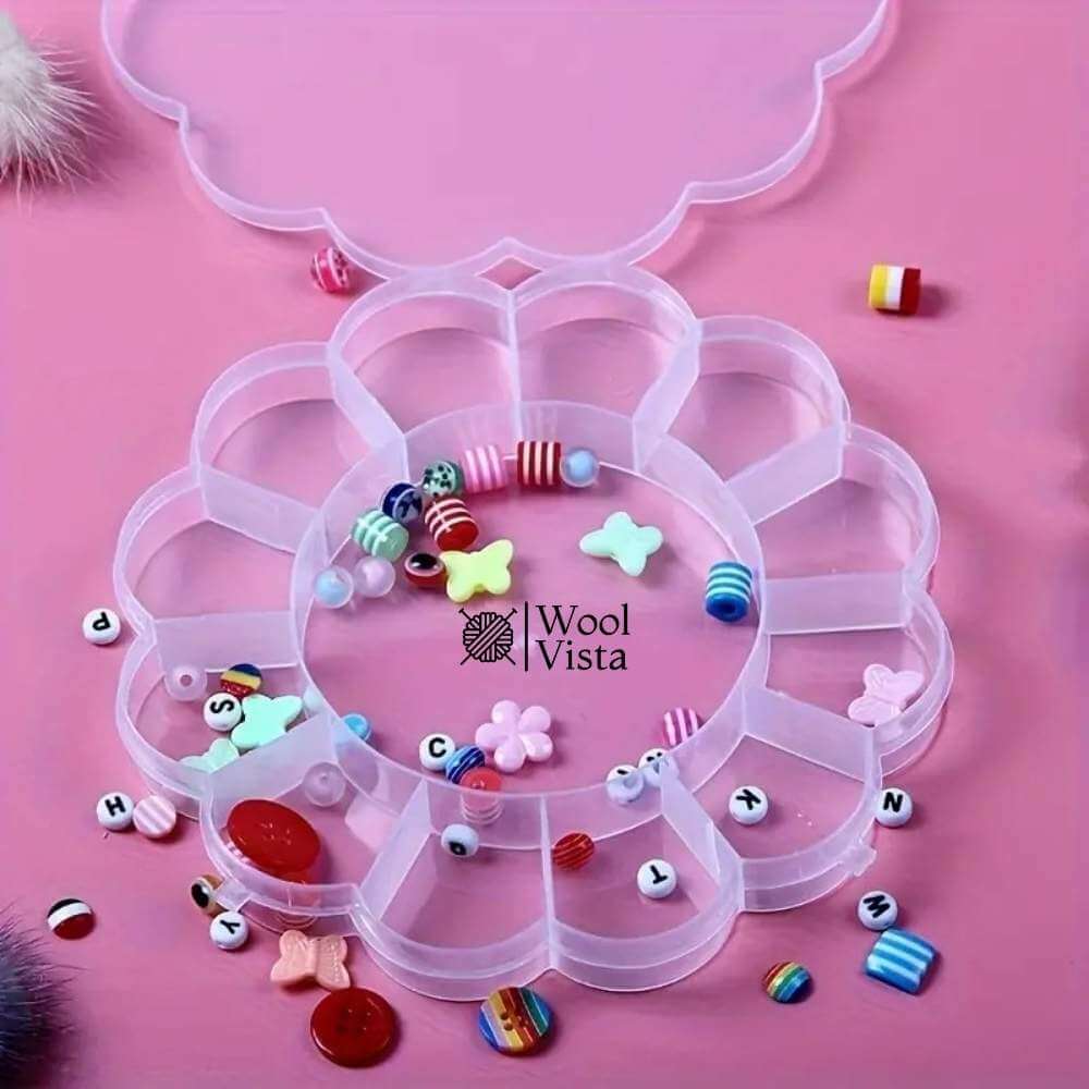 CLEAR PLASTIC STORAGE BOXES – MULTI-COMPARTMENT ORGANIZER FOR JEWELRY, BEADS & DIY CRAFTS