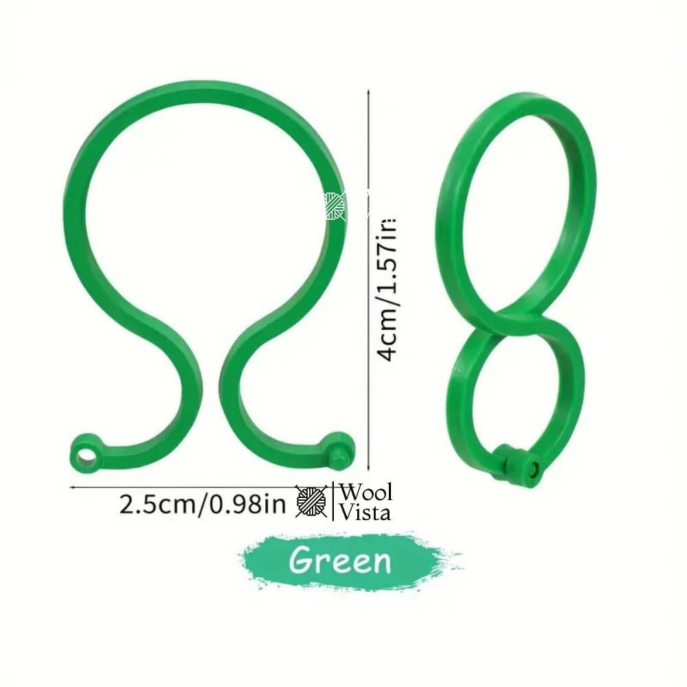GARDEN PLANT SUPPORT CLIPS – GREEN PLASTIC CLIPS FOR CLIMBING PLANTS, TOMATOES & VEGETABLE VINES (20 PIECES)