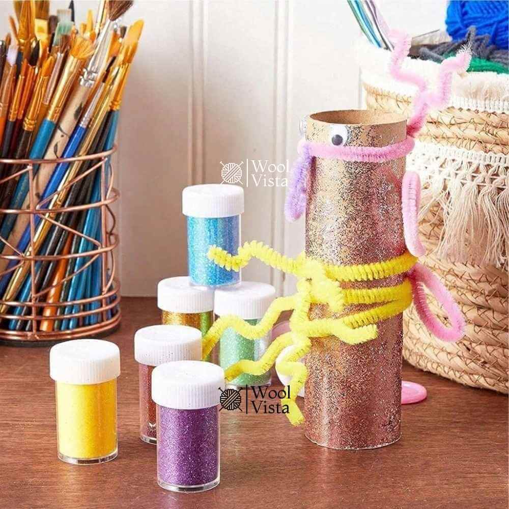 GLITTER BOTTLES SET – 12 PCS HOLOGRAPHIC GLITTER FOR ART, CRAFT & RESIN DECORATION