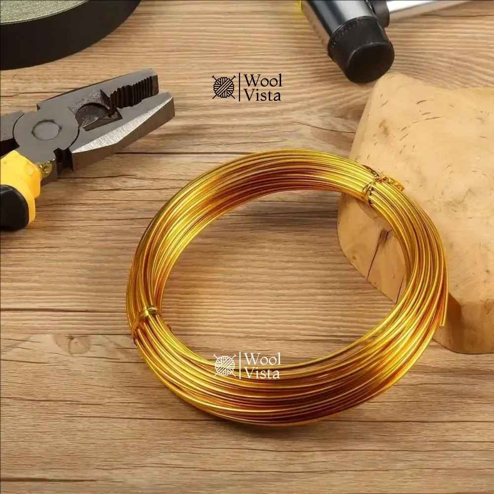GOLDEN ALUMINUM CRAFT WIRE - THICK FLEXIBLE DIY WIRE