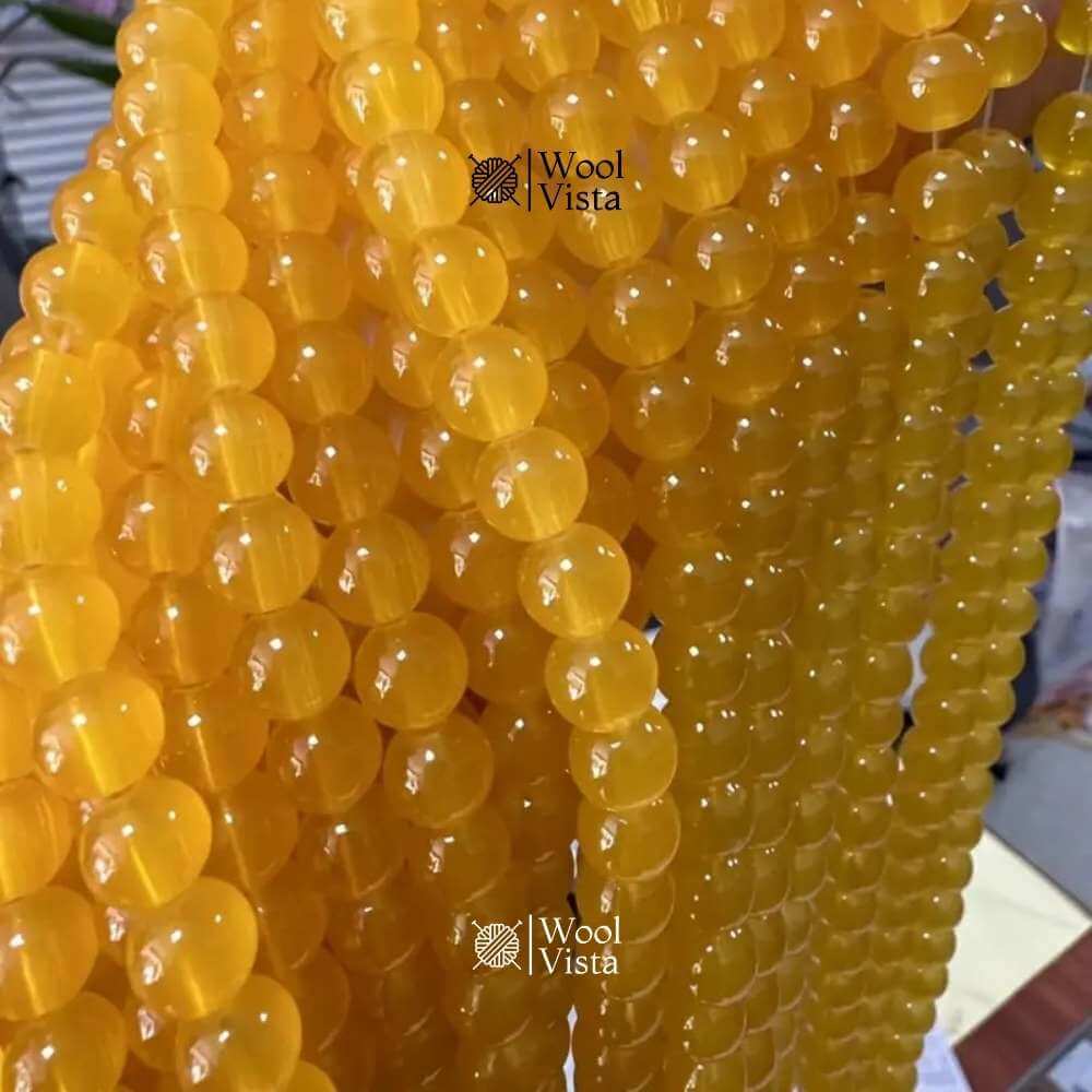 GLASS IMITATION JADE BEADS – 100PCS STRAND FOR DIY JEWELRY MAKING