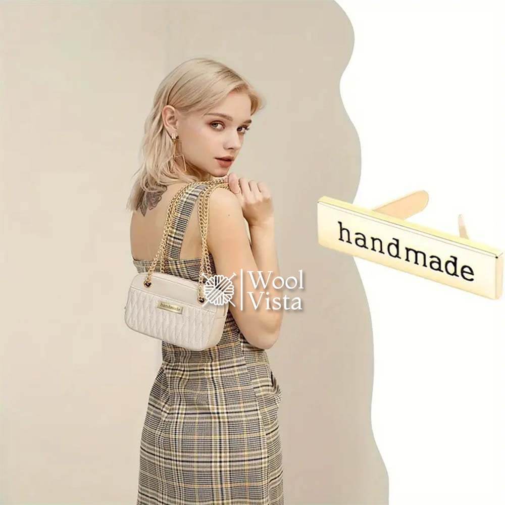 HANDMADE GOLDEN METAL TAGS (1 PIECE)