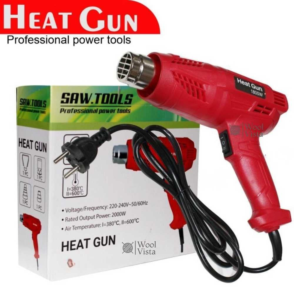 HEAT GUN WITH ADJUSTABLE TEMPERATURE – HIGH-POWER HOT AIR GUN FOR RESIN ART, EPOXY BUBBLE REMOVAL & DIY CRAFTS