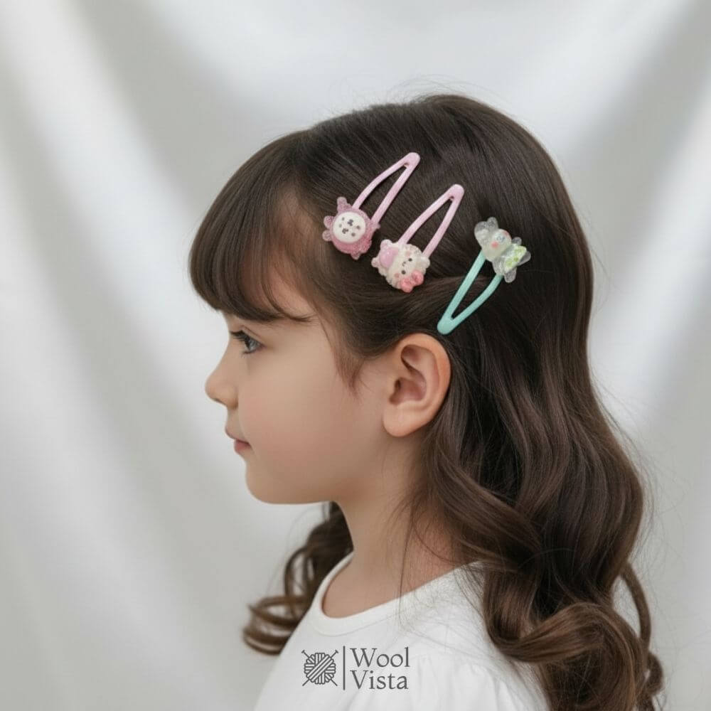 HELLO KITTY & FRIENDS HAIR CLIPS SET – 10PCS CUTE CANDY COLOR HAIR CLIPS