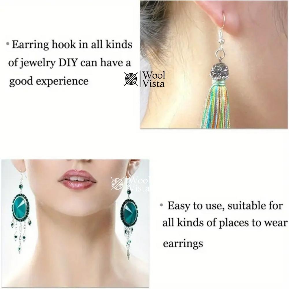 HYPOALLERGENIC STAINLESS STEEL EARRING HOOKS COILS - JEWELRY FINDINGS