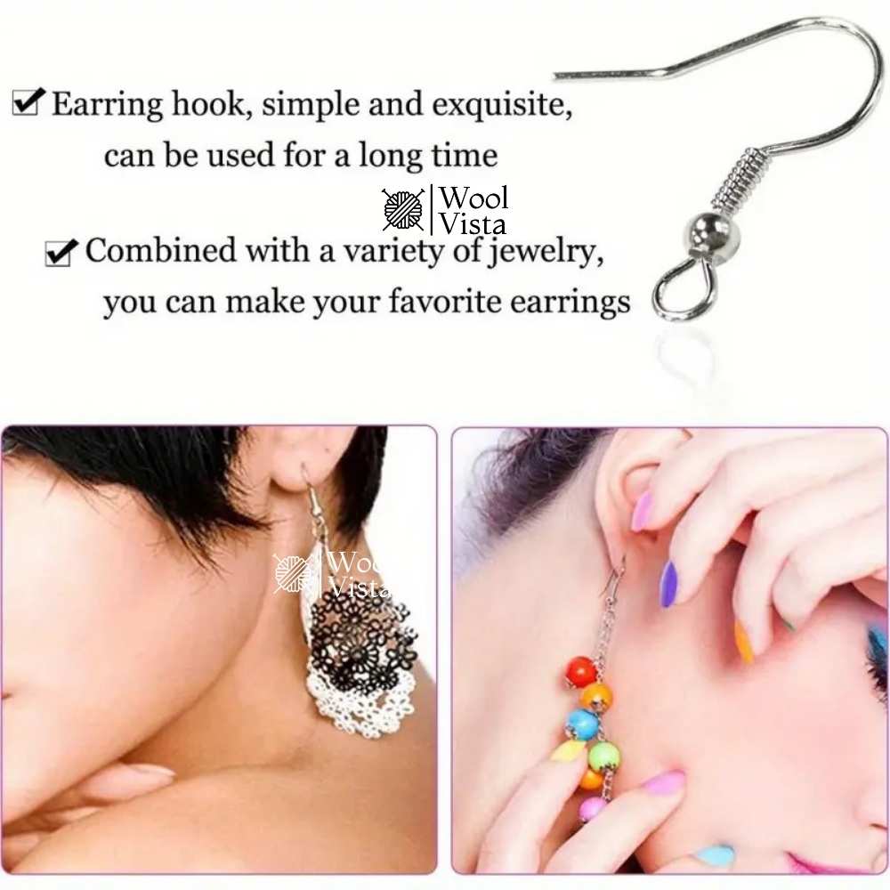 HYPOALLERGENIC STAINLESS STEEL EARRING HOOKS COILS - JEWELRY FINDINGS