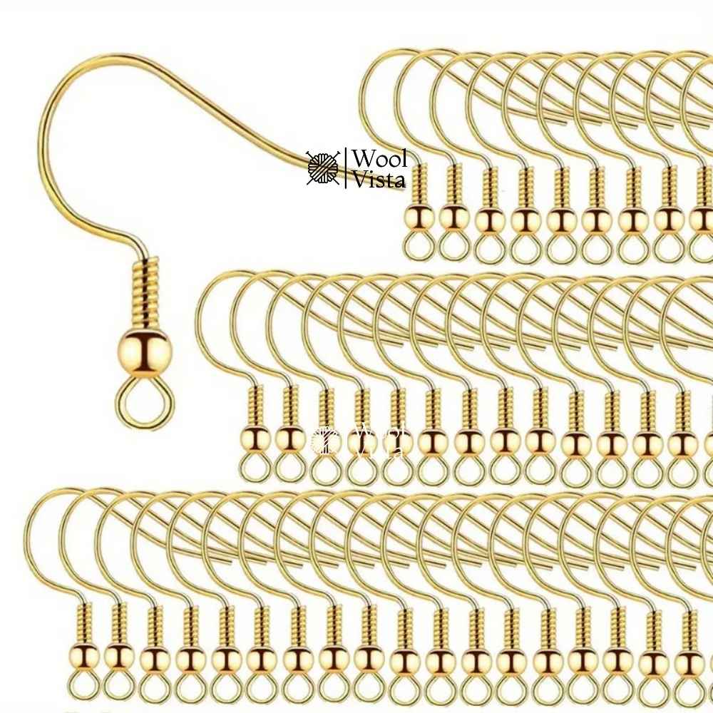 HYPOALLERGENIC STAINLESS STEEL EARRING HOOKS COILS - JEWELRY FINDINGS