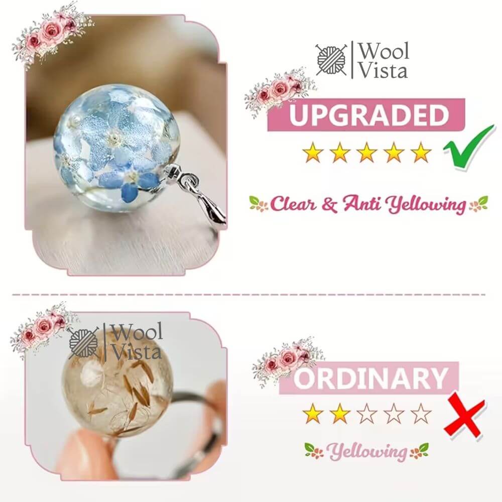 HIGH-QUALITY UV EPOXY RESIN – TRANSPARENT, NON-TOXIC HARD TYPE RESIN FOR SILICONE MOLDS, JEWELRY CASTING, COATING & DIY CRAFTS