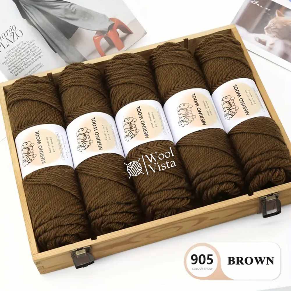 IMPORTED MERINO WOOL - 95% WOOL 5% ACRYLIC (PACK OF 5)