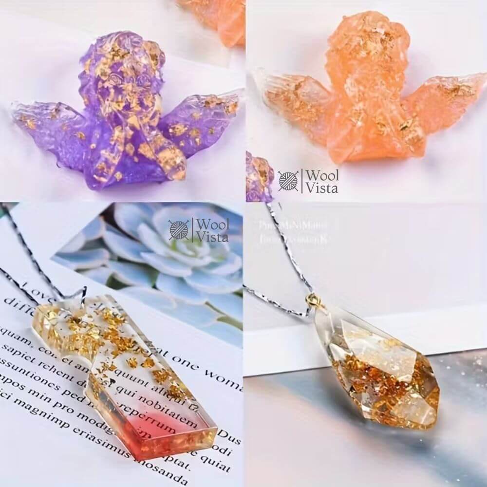 IMITATION METALLIC FOIL LEAF FLAKES BOTTLE – GOLD, SILVER, OR ROSE GOLD FOR RESIN JEWELRY, PAINTING, DIY CRAFTS, EPOXY PROJECTS & DECORATIVE EMBELLISHMENTS