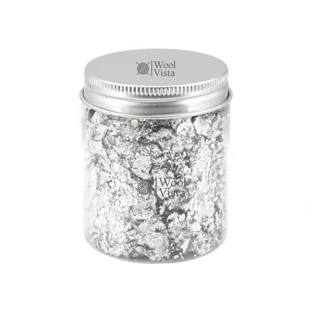 IMITATION METALLIC FOIL LEAF FLAKES BOTTLE – GOLD, SILVER, OR ROSE GOLD FOR RESIN JEWELRY, PAINTING, DIY CRAFTS, EPOXY PROJECTS & DECORATIVE EMBELLISHMENTS
