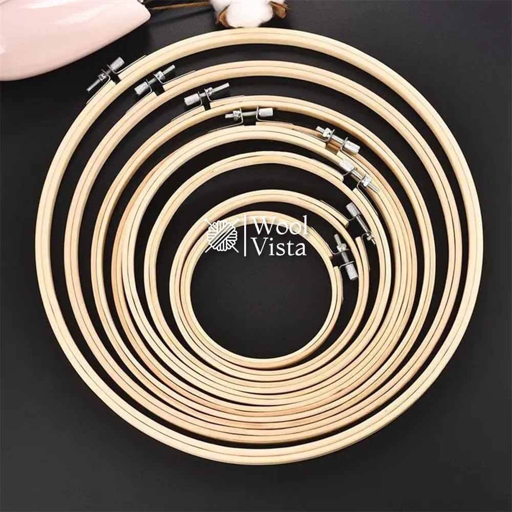 ROUND BAMBOO EMBROIDERY HOOPS (1 PIECE)