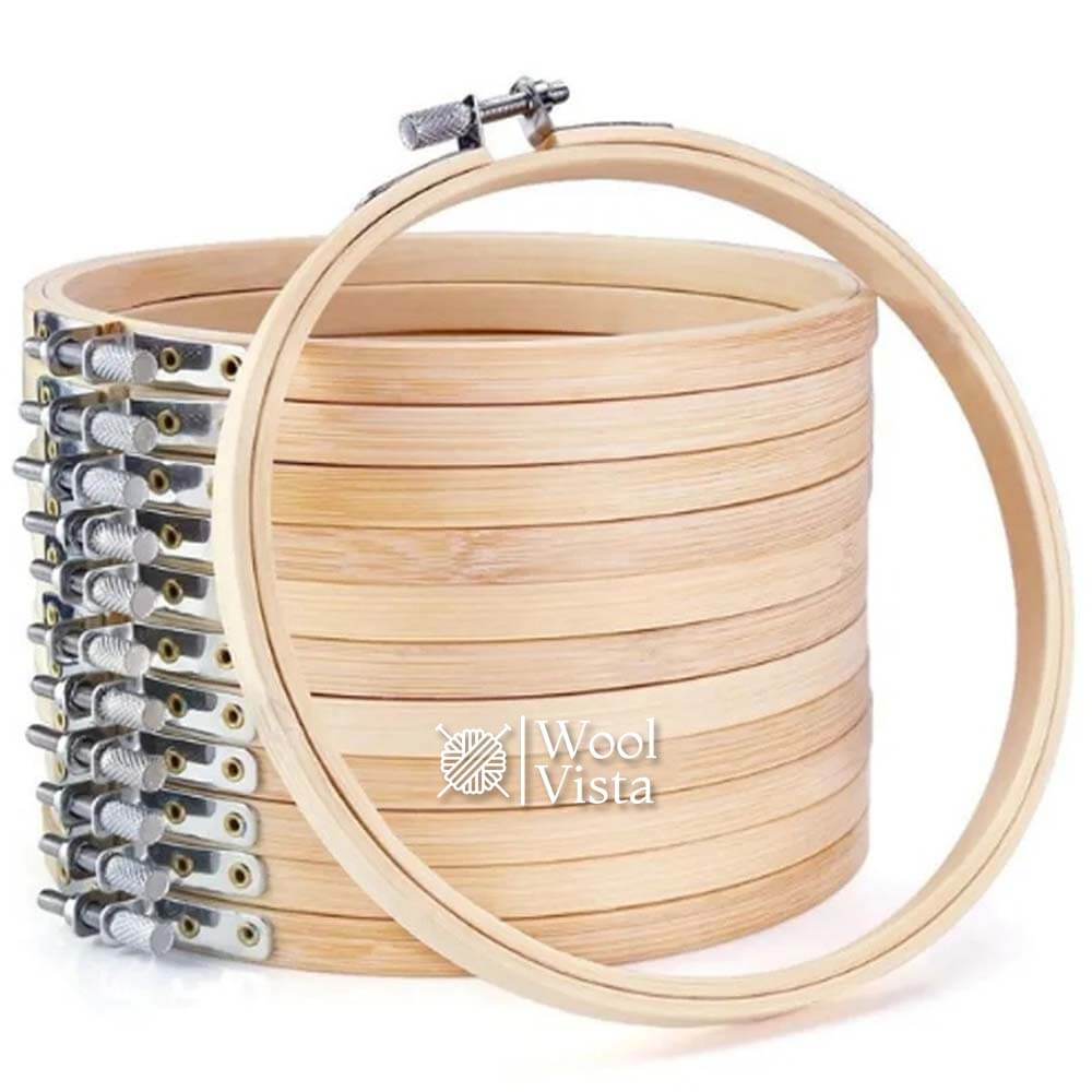 ROUND BAMBOO EMBROIDERY HOOPS (1 PIECE)