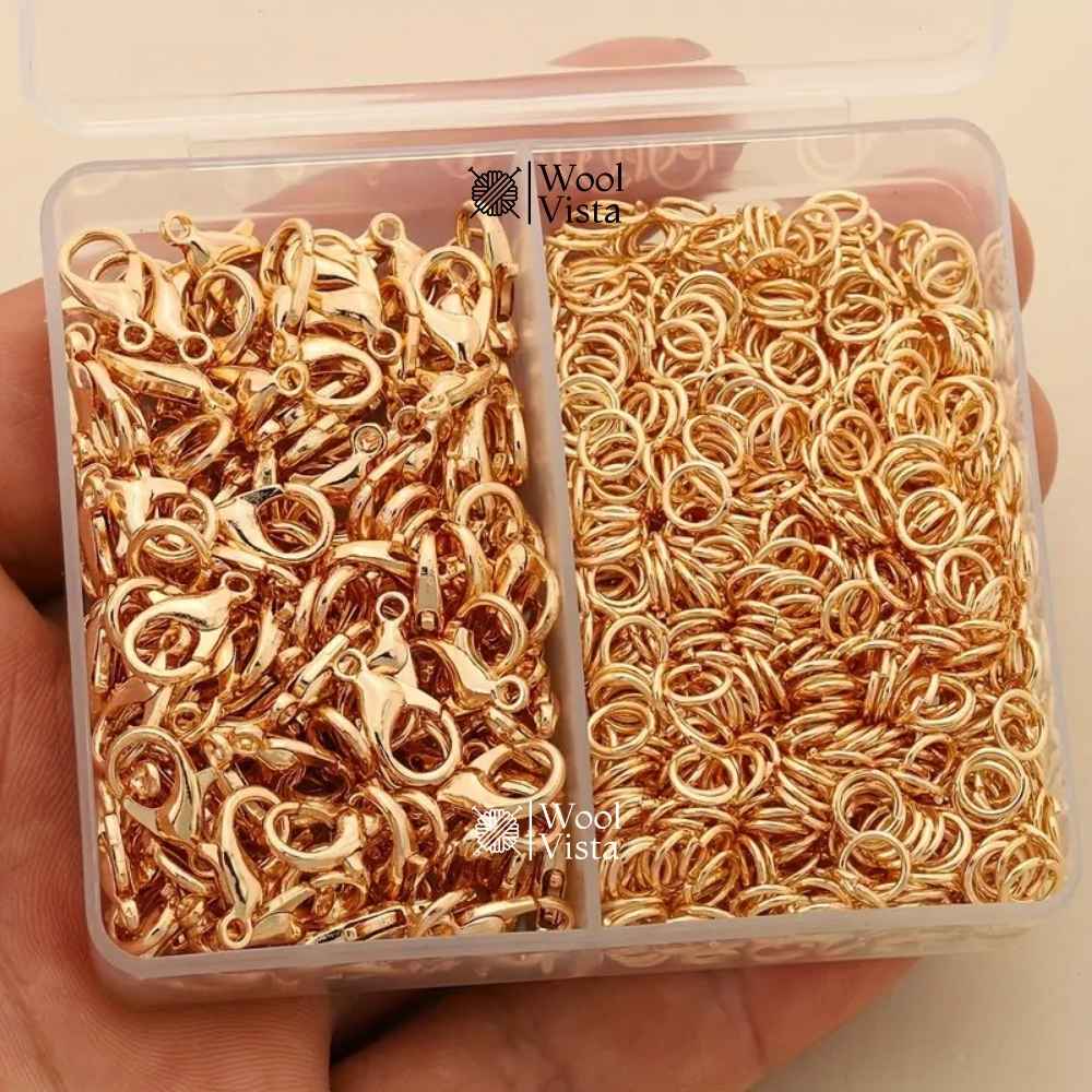 JEWELRY CLASPS AND JUMP RINGS SET – LOBSTER CLASPS & OPEN RINGS