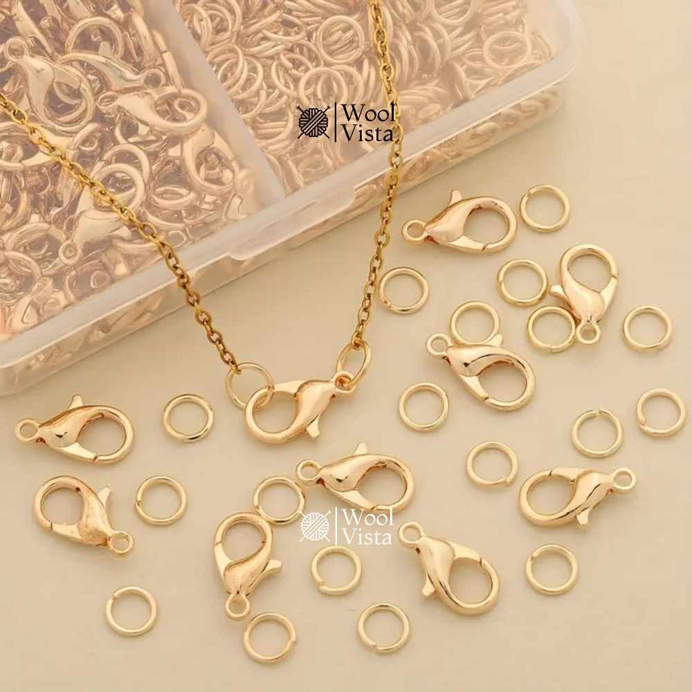 JEWELRY CLASPS AND JUMP RINGS SET – LOBSTER CLASPS & OPEN RINGS