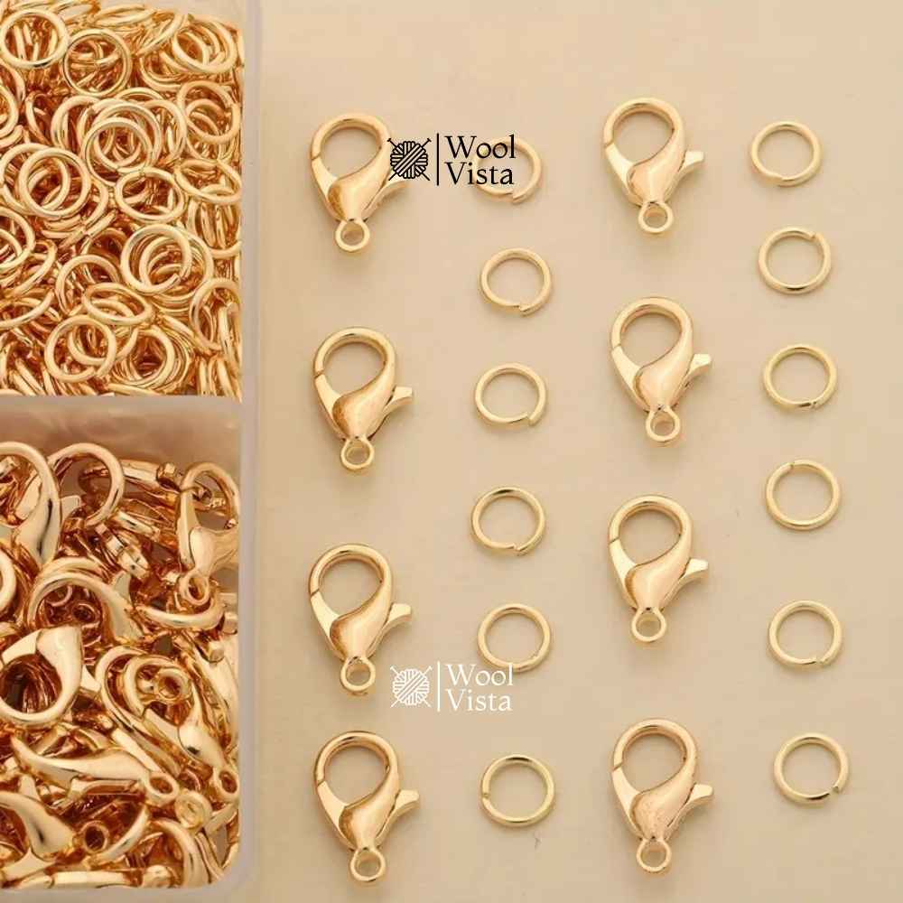 JEWELRY CLASPS AND JUMP RINGS SET – LOBSTER CLASPS & OPEN RINGS