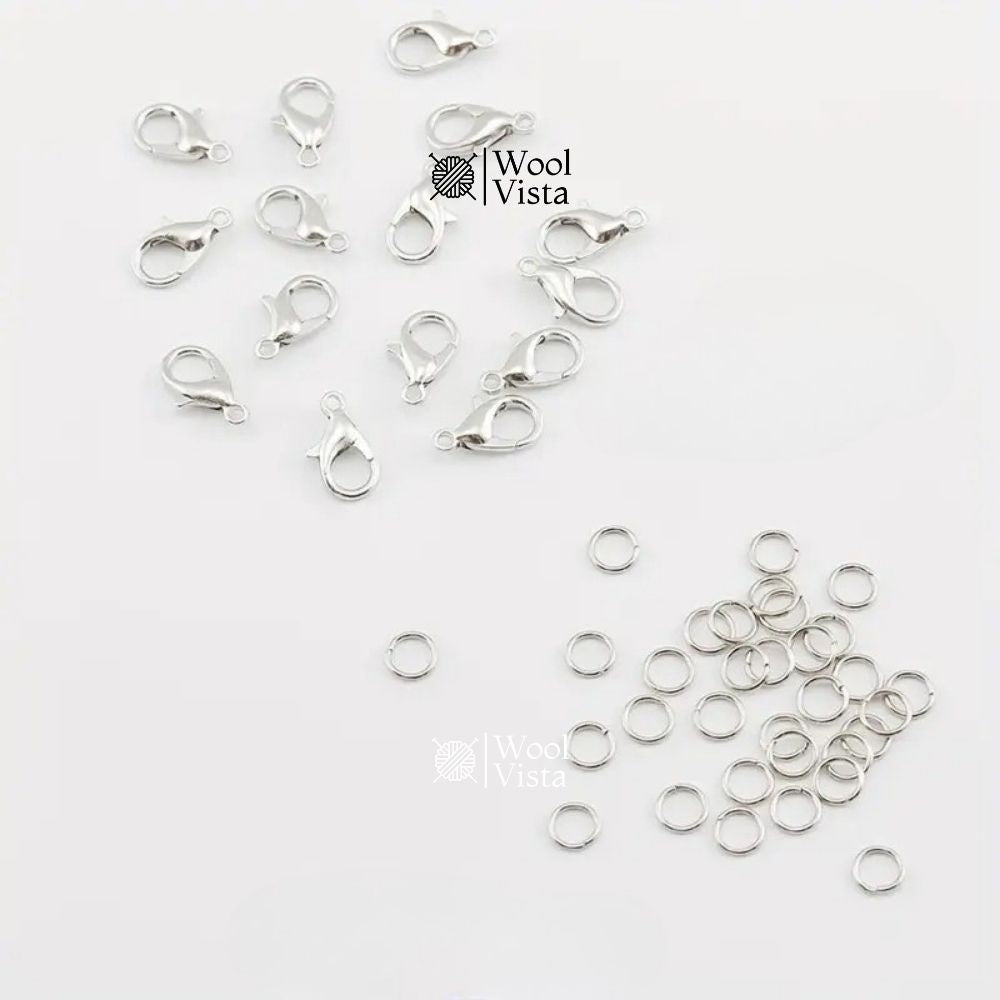 JEWELRY CLASPS AND JUMP RINGS SET – LOBSTER CLASPS & OPEN RINGS