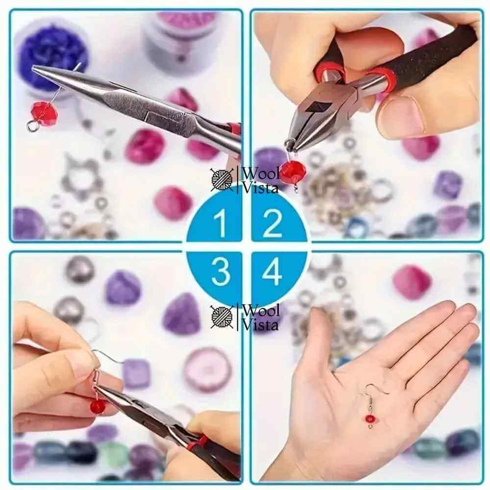 JEWELRY MAKING STARTER KIT WITH TOOLS – SILVER & GOLDEN ALLOY ACCESSORIES - 900 PIECES