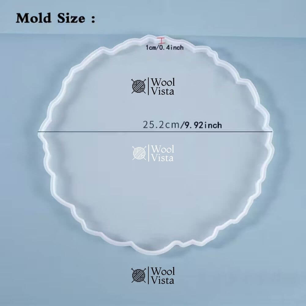 LARGE ROUND GEODE RESIN TRAY MOLD – IRREGULAR SILICONE SERVING & COASTER MOLD FOR DIY ART & HOME DECOR