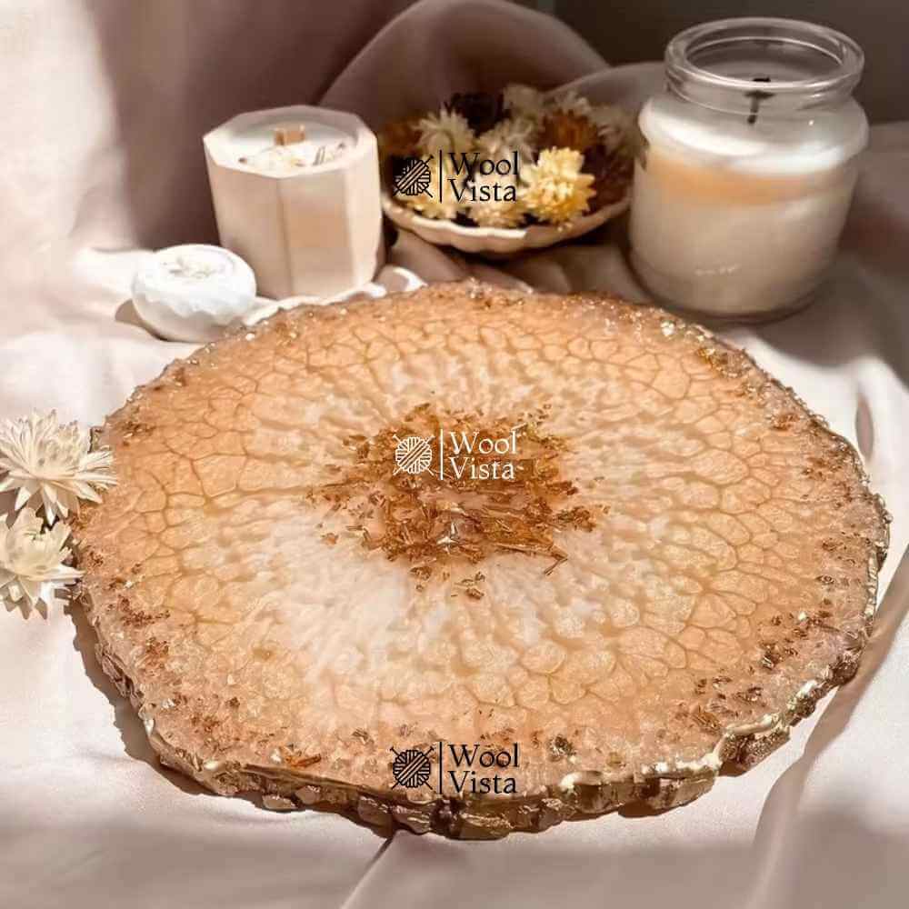 LARGE ROUND GEODE RESIN TRAY MOLD – IRREGULAR SILICONE SERVING & COASTER MOLD FOR DIY ART & HOME DECOR