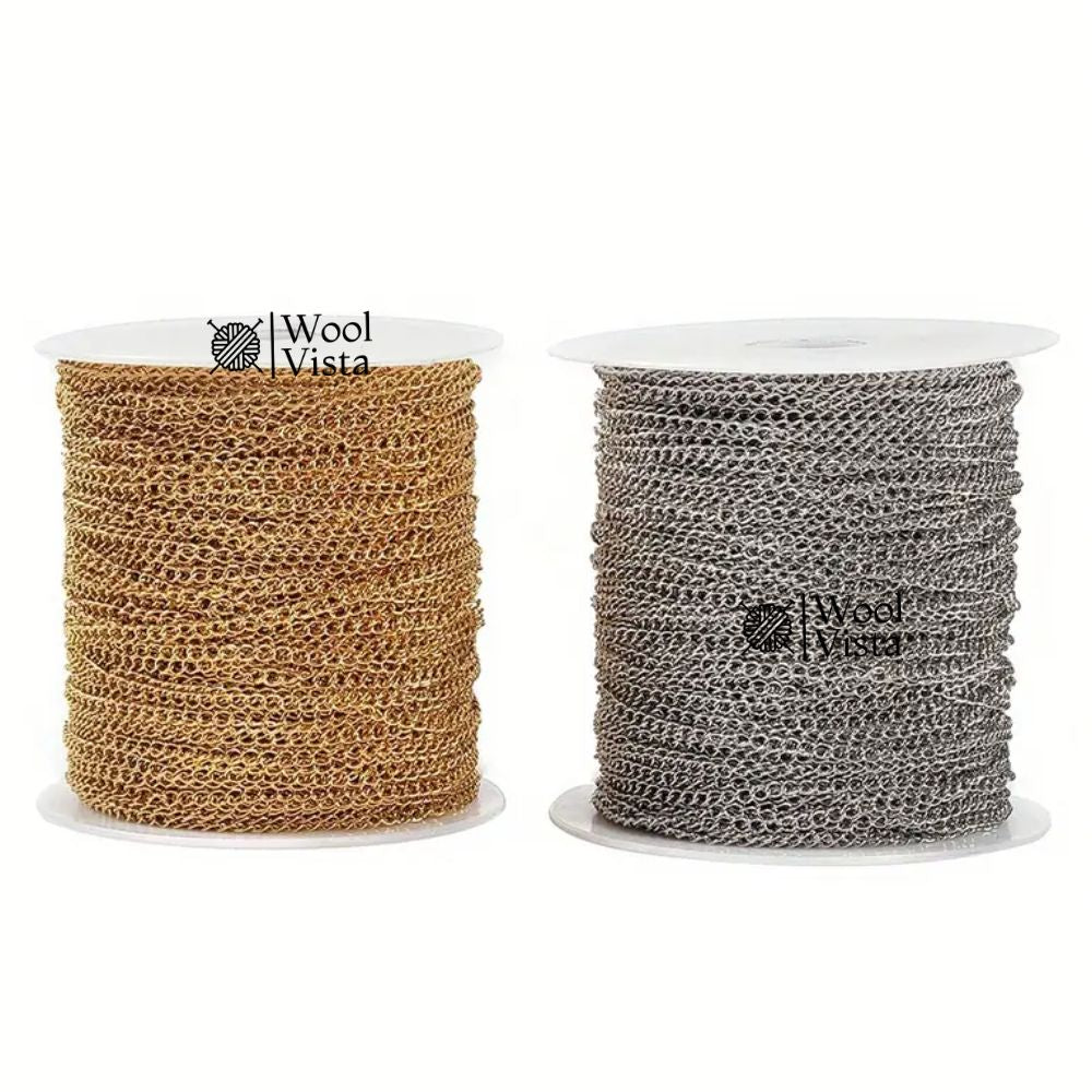 LOOSE CHAIN 2MM – DURABLE JEWELRY CHAIN FOR NECKLACES, BRACELETS & DIY CRAFTS