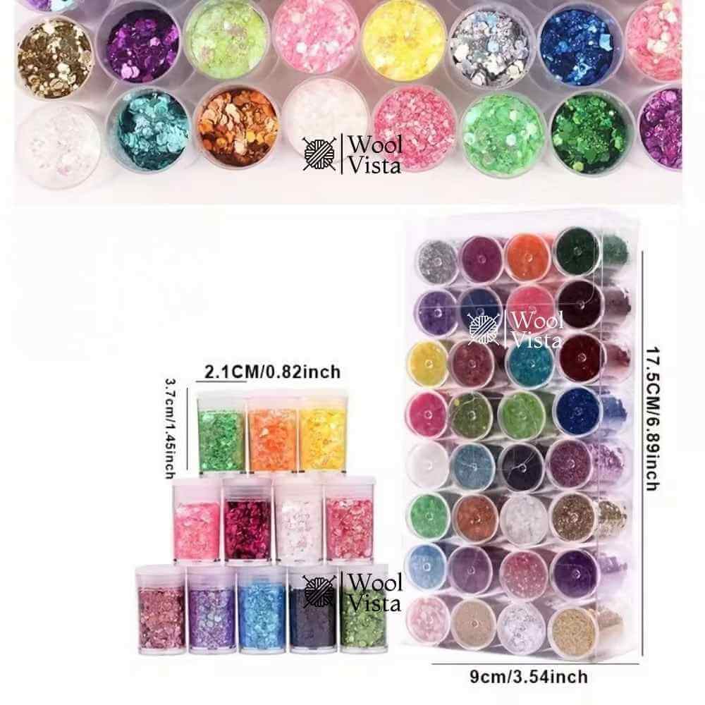 MULTICOLOR FLASH SEQUINS (SET OF 12) – MAKEUP, NAIL ART, RESIN & JEWELRY DIY MATERIAL