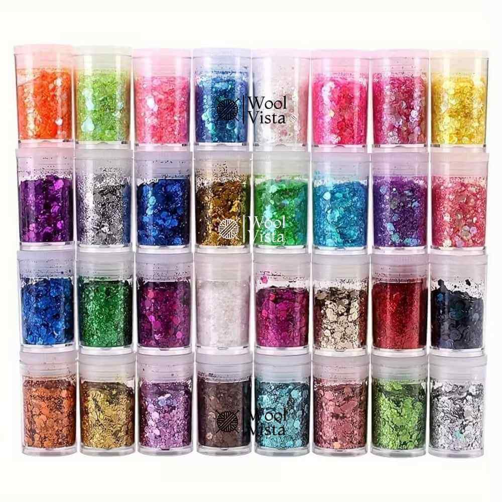MULTICOLOR FLASH SEQUINS (SET OF 12) – MAKEUP, NAIL ART, RESIN & JEWELRY DIY MATERIAL