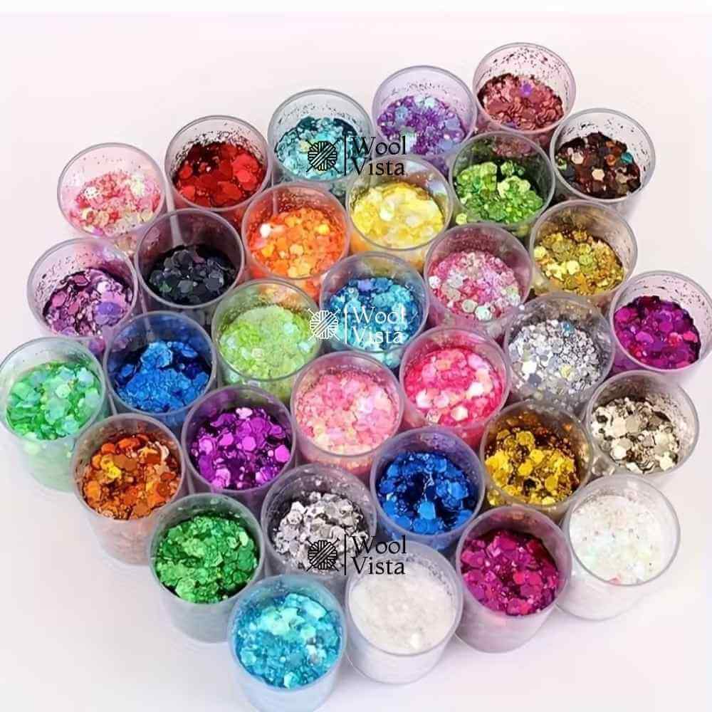 MULTICOLOR FLASH SEQUINS (SET OF 12) – MAKEUP, NAIL ART, RESIN & JEWELRY DIY MATERIAL