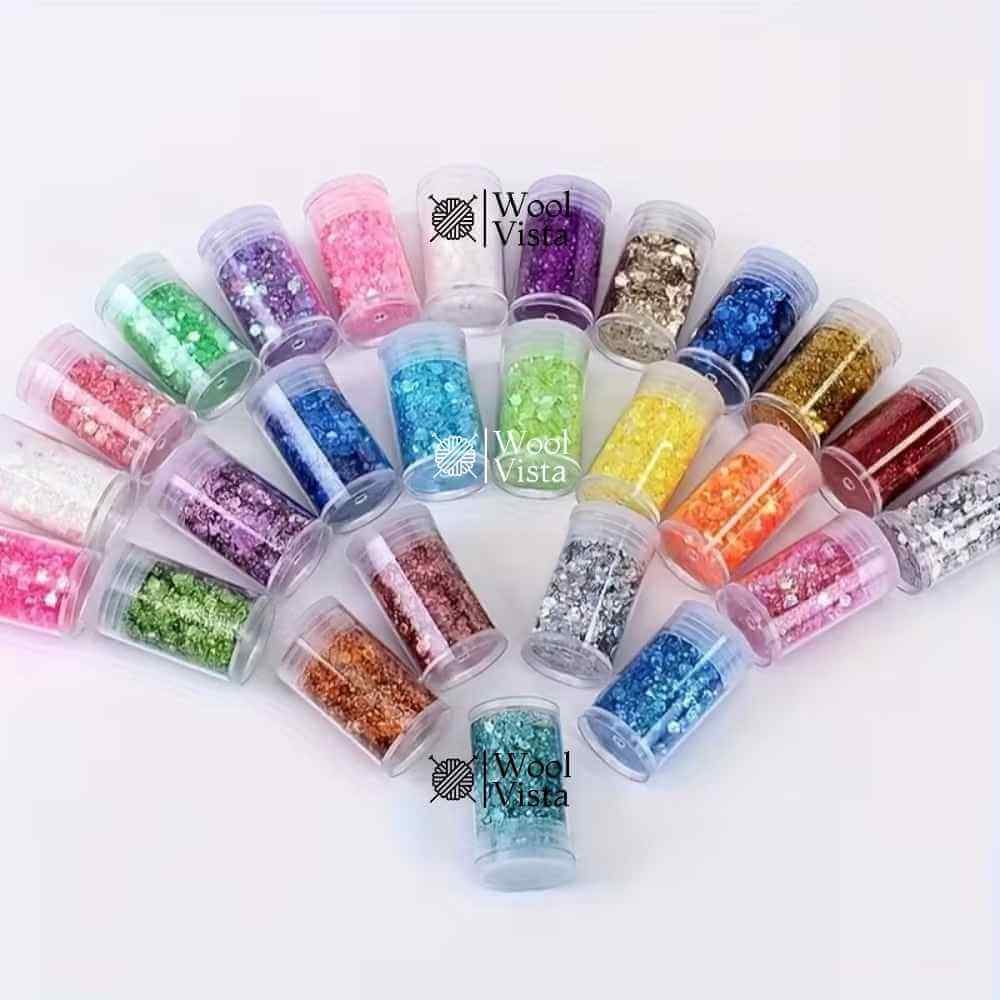 MULTICOLOR FLASH SEQUINS (SET OF 12) – MAKEUP, NAIL ART, RESIN & JEWELRY DIY MATERIAL