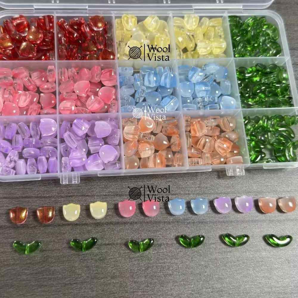 MULTICOLOR GLASS BEADS 300PCS – DIY JEWELRY & CRAFT SUPPLIES