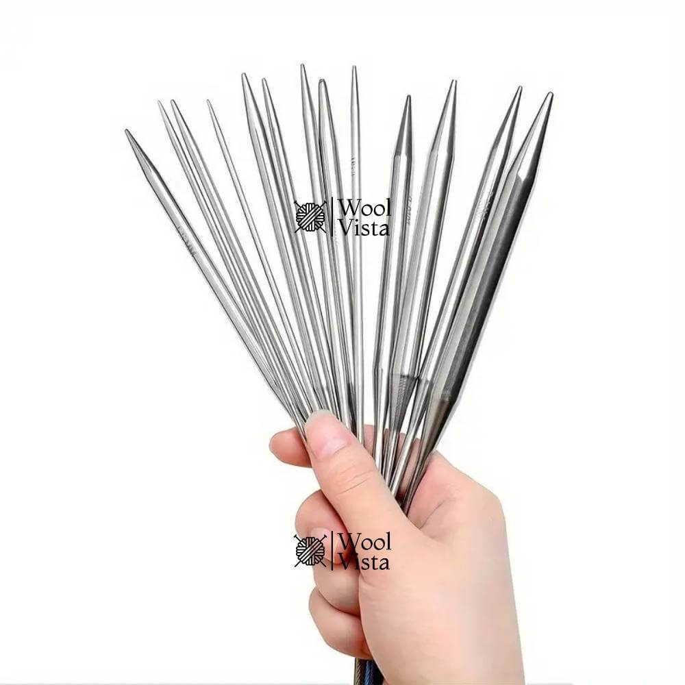 MULTICOLOURED WIRE CIRCULAR STAINLESS STEEL KNITTING NEEDLES – 120 CM LONG