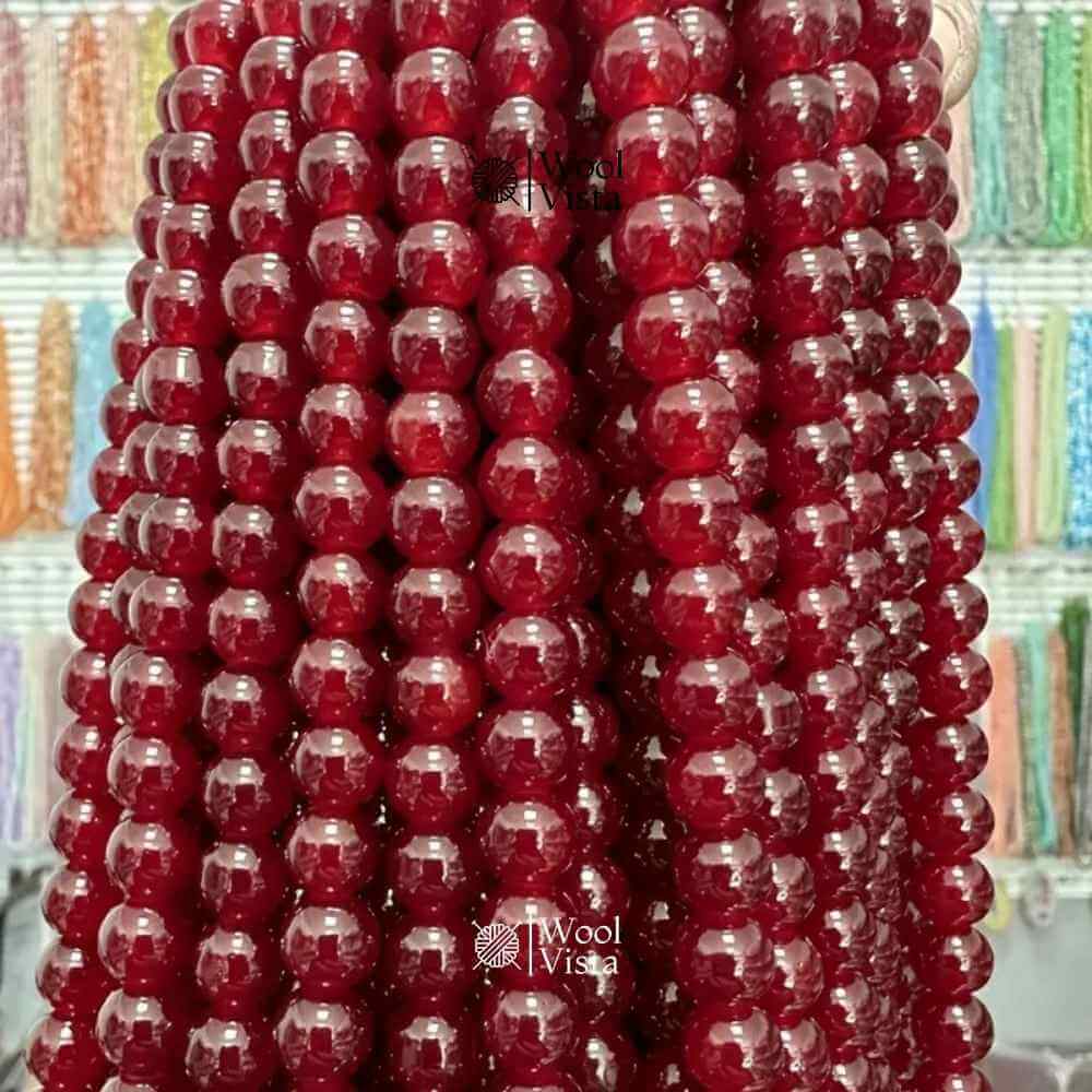 GLASS IMITATION JADE BEADS – 100PCS STRAND FOR DIY JEWELRY MAKING