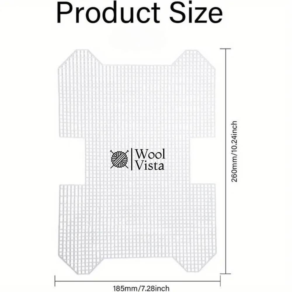 PLASTIC RECTANGLE CANVAS MESH SHEETS FOR BAGS AND DIY ACCESSORIES