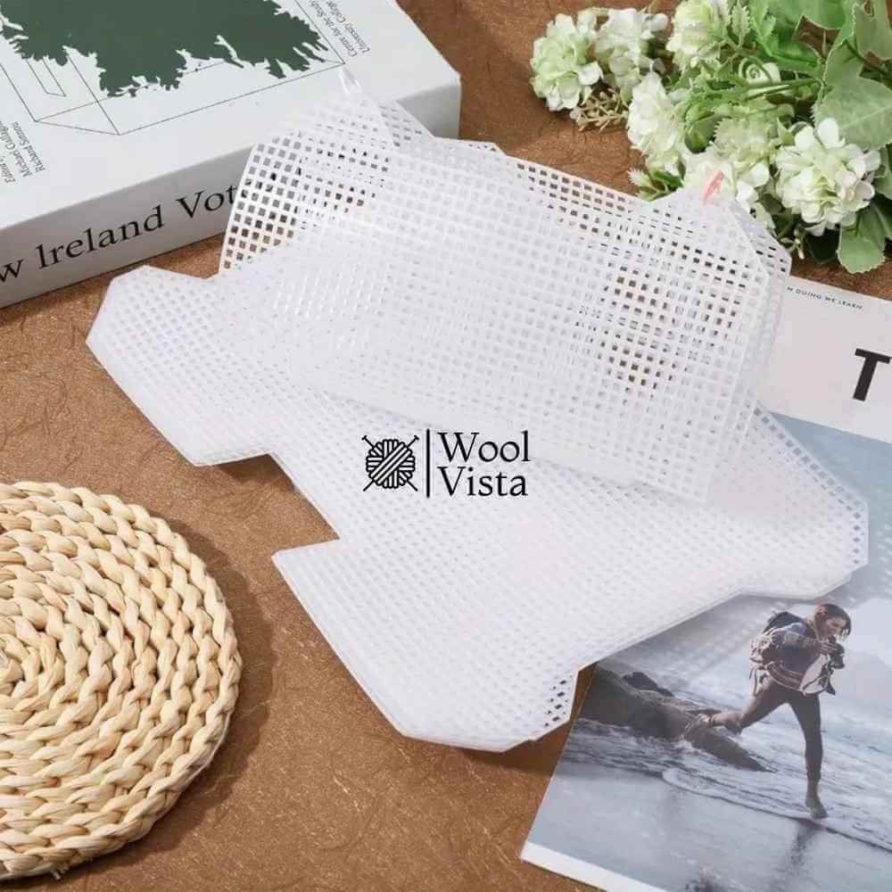PLASTIC RECTANGLE CANVAS MESH SHEETS FOR BAGS AND DIY ACCESSORIES