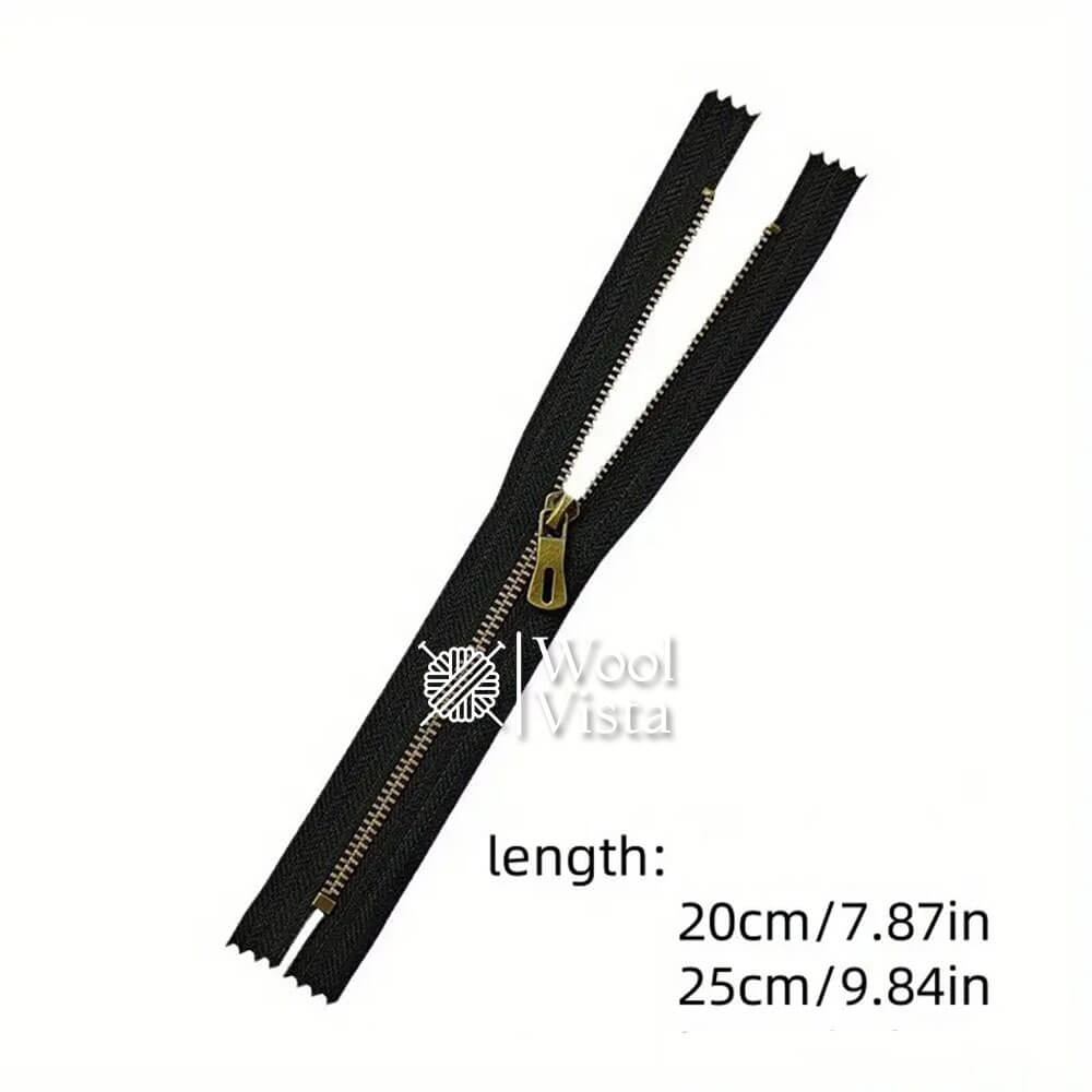 METAL SHORT ZIPPERS Y-TEETH