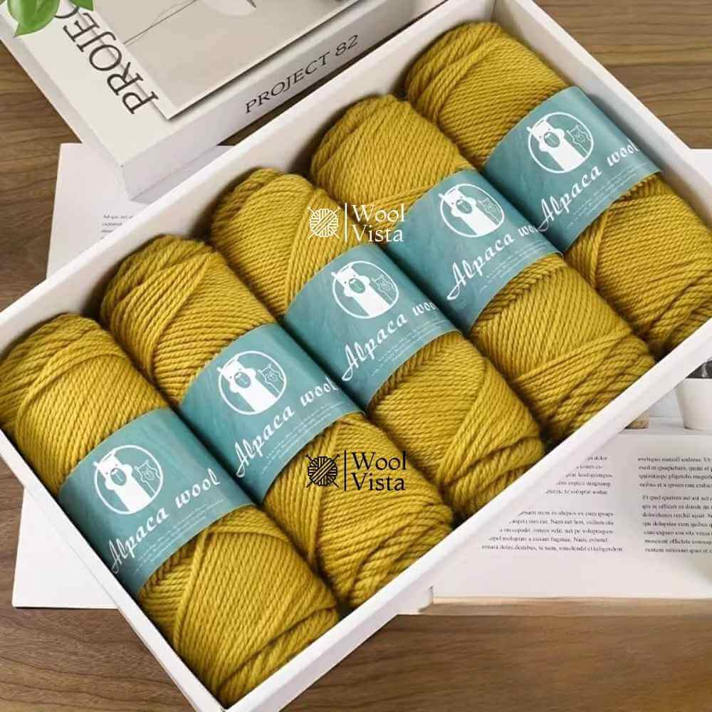 COARSE ALPACA WOOL YARN - IMPORTED YARN BALL (95% ALPACA, 5% POLYESTER)