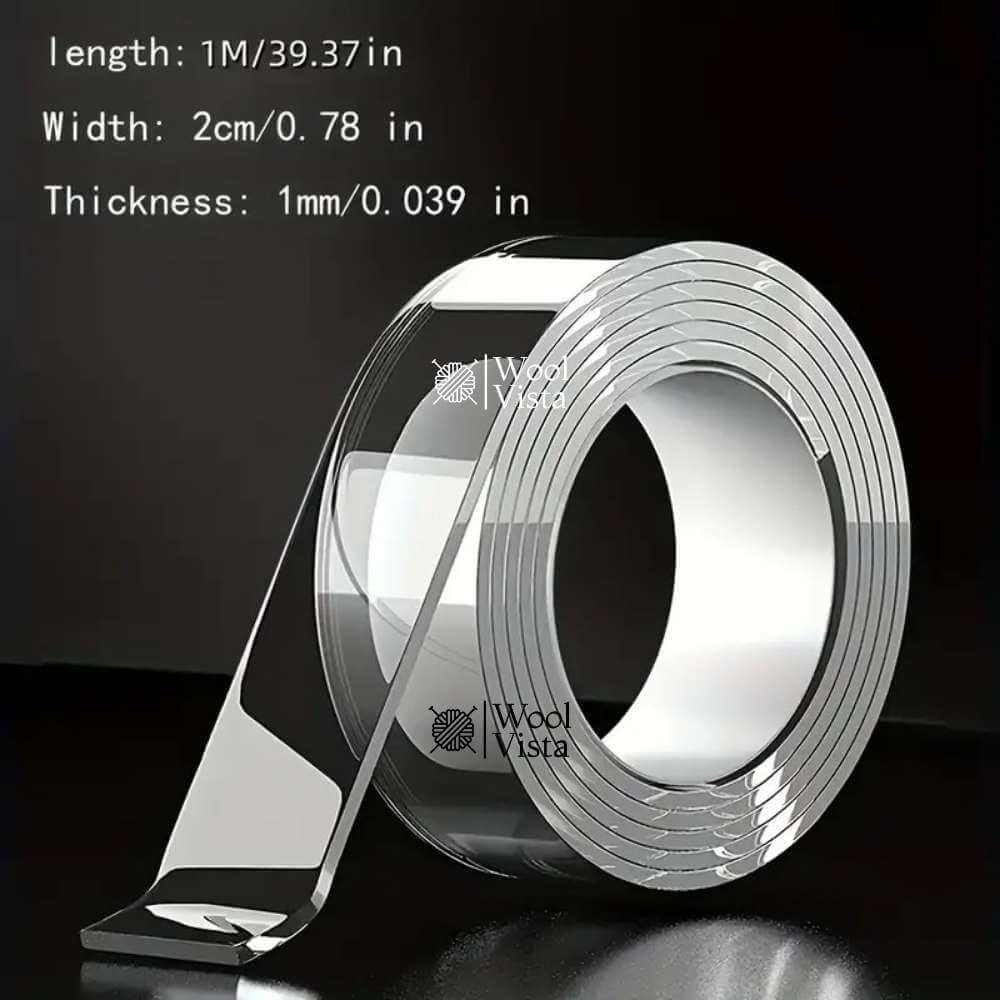 NANO DOUBLE-SIDED ADHESIVE STRIP TAPE – REUSABLE, TRACELESS, HEAVY-DUTY MOUNTING TAPE FOR WALL, HOME, OFFICE & CRAFTS