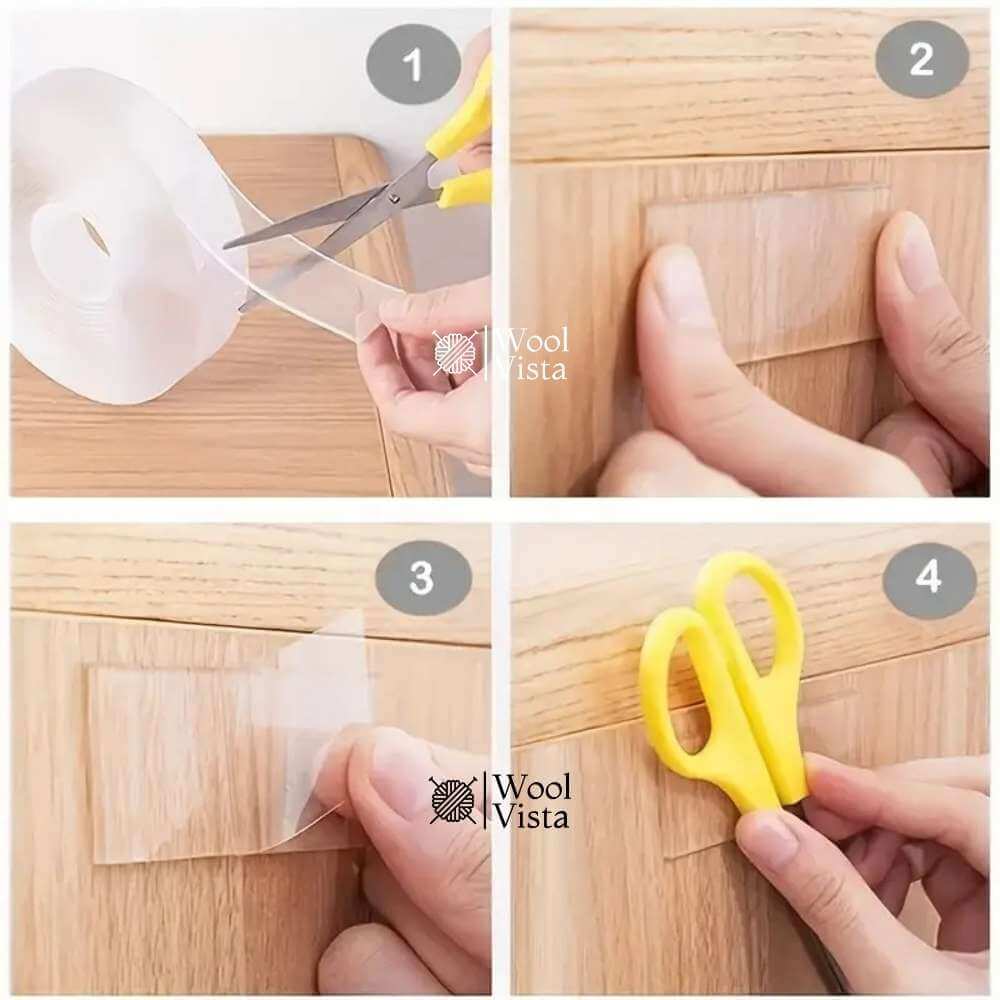 NANO DOUBLE-SIDED ADHESIVE STRIP TAPE – REUSABLE, TRACELESS, HEAVY-DUTY MOUNTING TAPE FOR WALL, HOME, OFFICE & CRAFTS