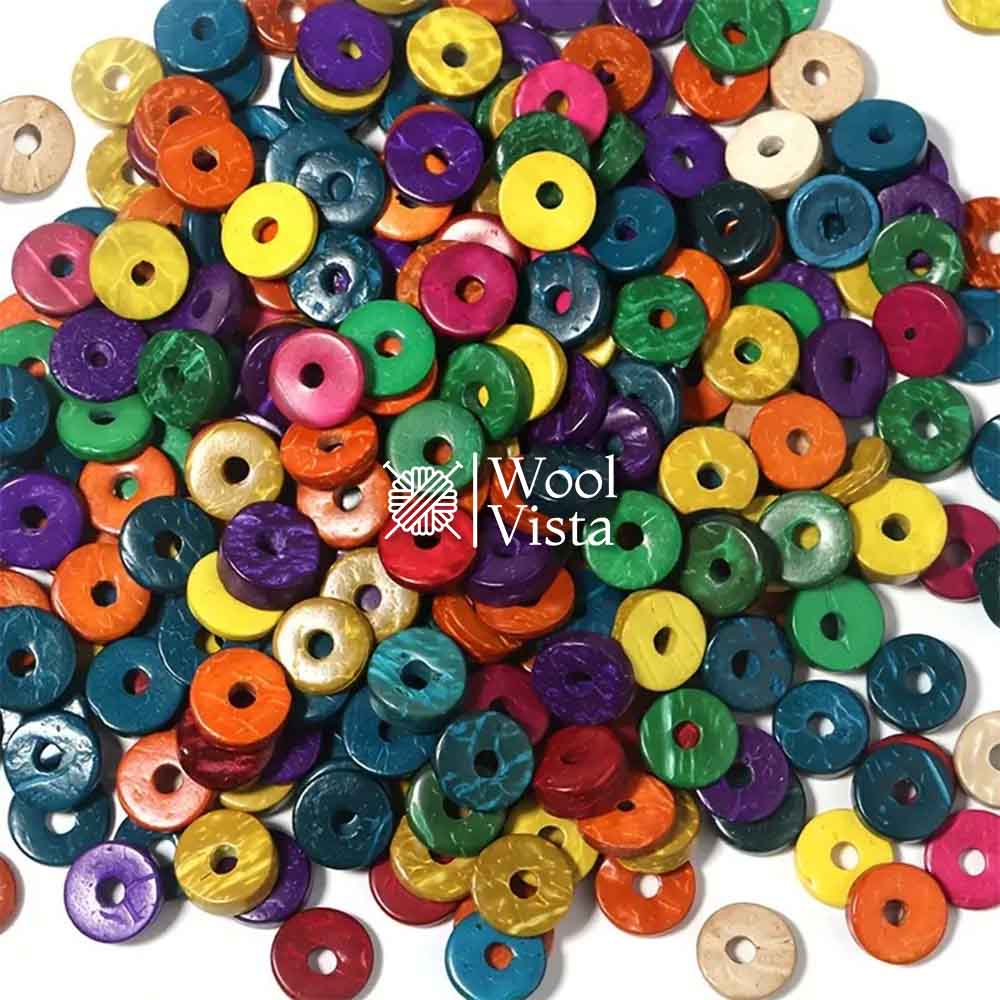 OBLATE WOOD CHIP BUTTON - (PACK OF 50)