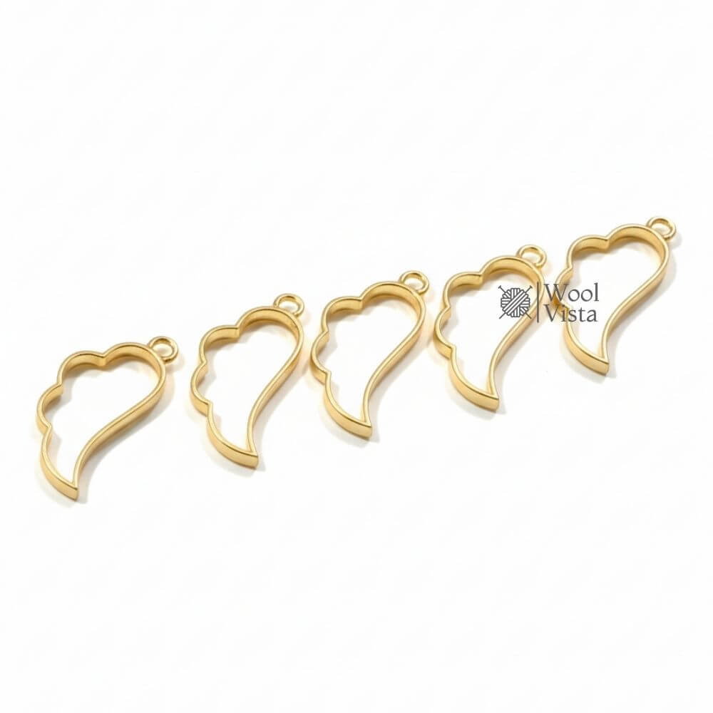 OPEN BEZELS HOLLOW FRAME PENDANTS – JEWELRY CASTING MOLDS FOR RESIN, NECKLACES & EARRING MAKING SUPPLIES